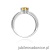 Pierścionek W075 Cytryn 0,50ct białe złoto