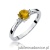Pierścionek W010 Cytryn 0,50ct białe złoto