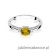 Pierścionek W010 Cytryn 0,50ct białe złoto