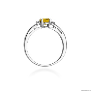 Pierścionek W010 Cytryn 0,50ct białe złoto