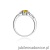 Pierścionek W010 Cytryn 0,50ct białe złoto