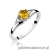 Pierścionek W0076 Cytryn 0,50ct białe złoto