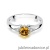 Pierścionek W0076 Cytryn 0,50ct białe złoto