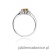 Pierścionek W0076 Cytryn 0,50ct białe złoto