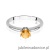 Pierścionek W557 Cytryn 0,50ct białe złoto