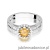 Pierścionek W087 Cytryn 0,50ct białe złoto