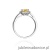 Pierścionek W087 Cytryn 0,50ct białe złoto