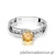 Pierścionek W106 Cytryn 0,50ct białe złoto