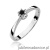 Pierścionek W111 Czarny Diament 0,12ct białe złoto