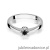 Pierścionek W111 Czarny Diament 0,12ct białe złoto