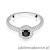 Pierścionek W559 Czarny Diament 0,30ct białe złoto