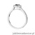 Pierścionek W559 Czarny Diament 0,30ct białe złoto