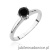 Pierścionek W557 Czarny Diament 0,50ct białe złoto