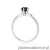 Pierścionek W557 Czarny Diament 0,50ct białe złoto