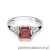 Pierścionek W040B Granat 1,30ct białe złoto