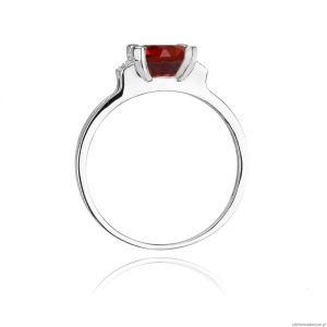 Pierścionek W103 Granat 1,30ct białe złoto