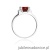 Pierścionek W103 Granat 1,30ct białe złoto