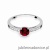 Pierścionek W066 Granat 0,60ct białe złoto
