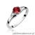 Pierścionek W0076 Granat 0,60ct białe złoto