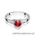 Pierścionek W0076 Granat 0,60ct białe złoto
