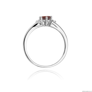 Pierścionek W0076 Granat 0,60ct białe złoto