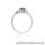 Pierścionek W0076 Granat 0,60ct białe złoto