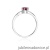 Pierścionek W094 Granat 0,70ct białe złoto