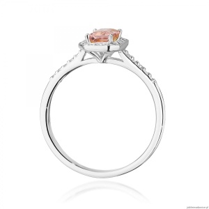 Pierścionek W575 Morganit 0,60ct białe złoto