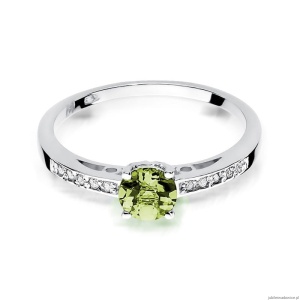 Pierścionek W066 Oliwin 0,60ct białe złoto