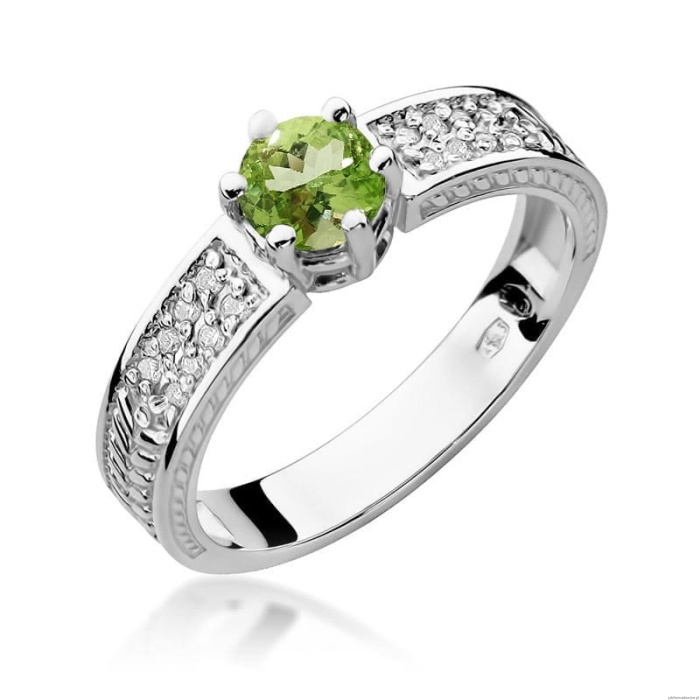 Pierścionek W075 Oliwin 0,60ct białe złoto