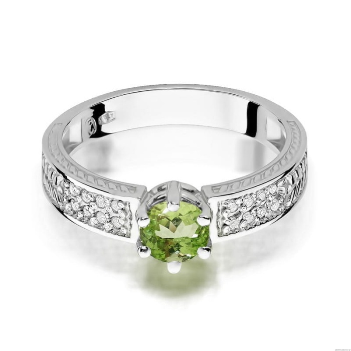 Pierścionek W075 Oliwin 0,60ct białe złoto