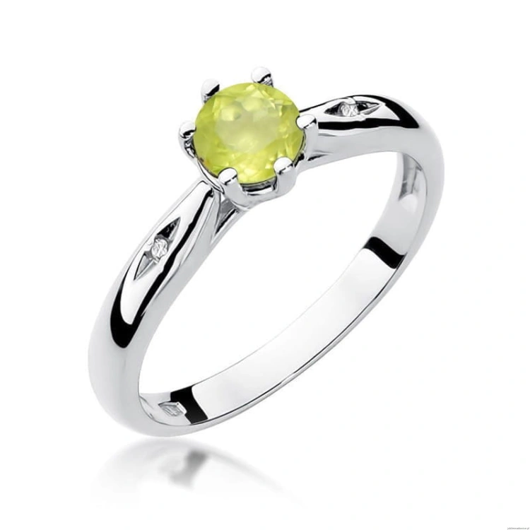 Pierścionek W074 Oliwin 0,60ct białe złoto
