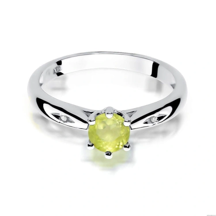 Pierścionek W074 Oliwin 0,60ct białe złoto
