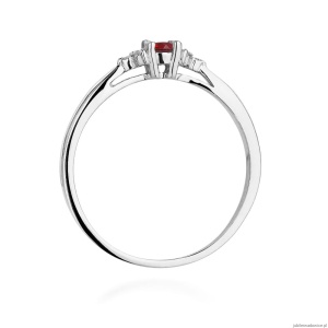 Pierścionek W428 Rubin 0,15ct białe złoto