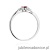 Pierścionek W428 Rubin 0,15ct białe złoto
