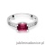 Pierścionek W105 Rubin 0,80ct białe złoto