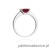 Pierścionek W105 Rubin 0,80ct białe złoto