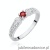 Pierścionek W411 Rubin 0,10ct białe złoto