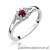 Pierścionek W185 Rubin 0,15ct białe złoto