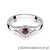Pierścionek W185 Rubin 0,15ct białe złoto