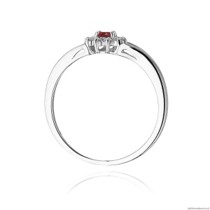 Pierścionek W185 Rubin 0,15ct białe złoto
