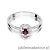Pierścionek W238 Rubin 0,15ct białe złoto