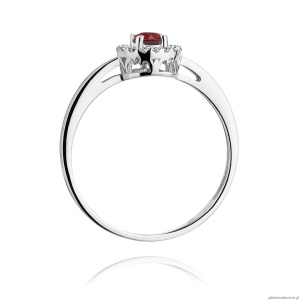 Pierścionek W238 Rubin 0,15ct białe złoto