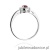 Pierścionek W238 Rubin 0,15ct białe złoto