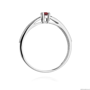 Pierścionek W449 Rubin 0,15ct białe złoto