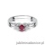 Pierścionek W414 Rubin 0,15ct białe złoto
