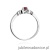 Pierścionek W414 Rubin 0,15ct białe złoto
