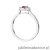 Pierścionek W559 Rubin 0,35ct białe złoto