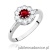 Pierścionek W529 Rubin 0,60ct białe złoto