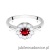 Pierścionek W529 Rubin 0,60ct białe złoto